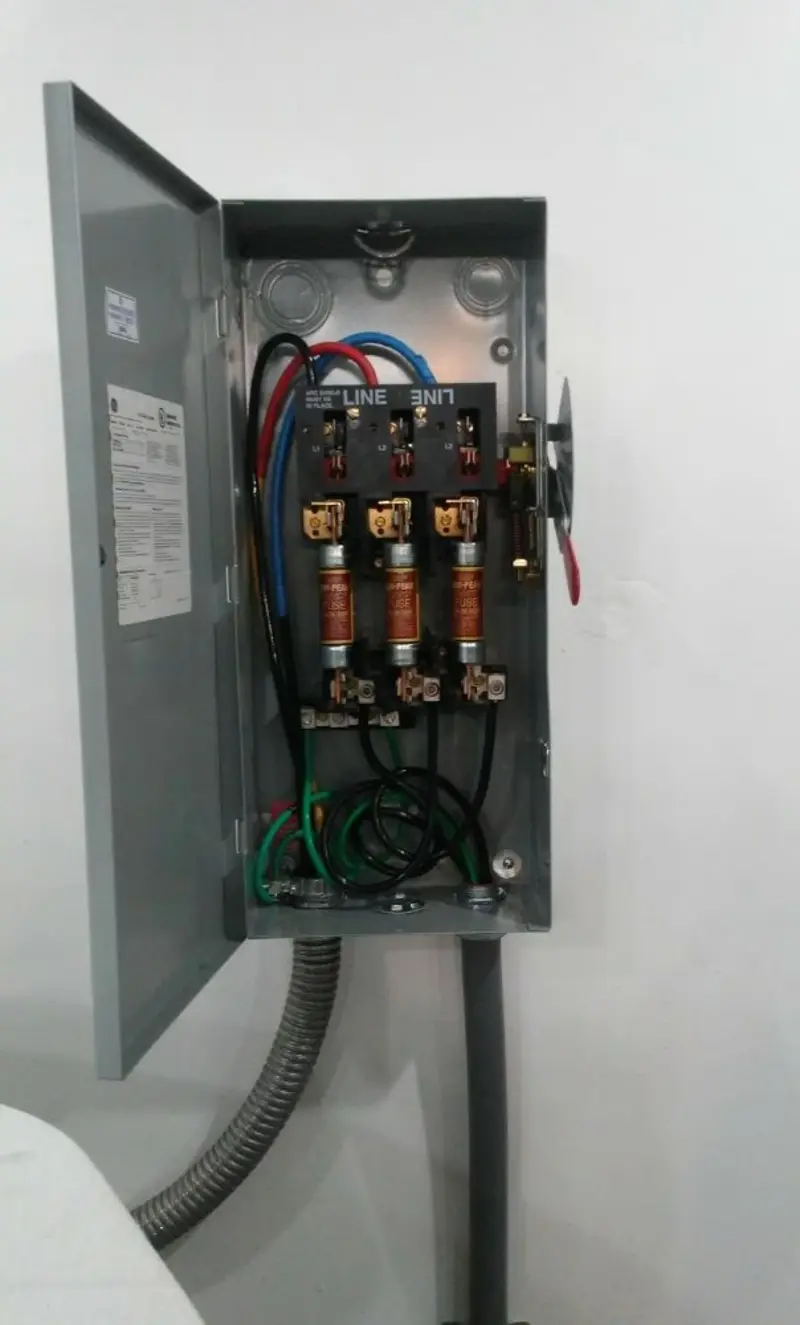 Three-phase disconnect switch installed for Electrical Wiring & Rewiring in Mountain Green